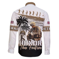 Hawaii Veterans Day Family Matching Long Sleeve Bodycon Dress and Hawaiian Shirt Honor The Fallen Flag Grunge Style LT05 - Polynesian Pride
