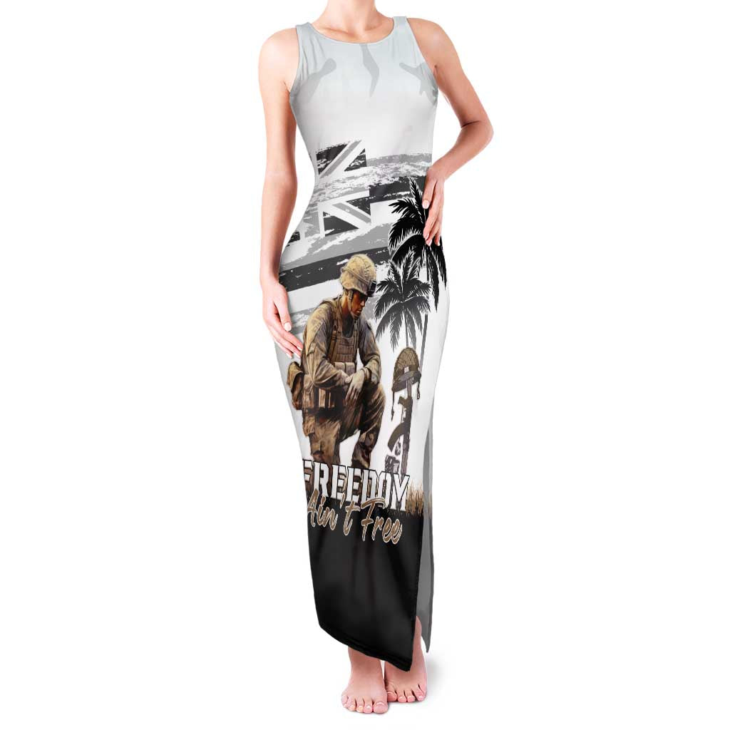 Hawaii Veterans Day Family Matching Tank Maxi Dress and Hawaiian Shirt Honor The Fallen Flag Grunge Style