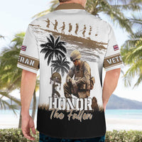Hawaii Veterans Day Hawaiian Shirt Honor The Fallen Flag Grunge Style LT05 - Polynesian Pride