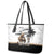 Hawaii Veterans Day Leather Tote Bag Honor The Fallen Flag Grunge Style