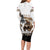 Hawaii Veterans Day Long Sleeve Bodycon Dress Honor The Fallen Flag Grunge Style