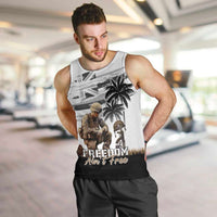 Hawaii Veterans Day Men Tank Top Honor The Fallen Flag Grunge Style LT05 White - Polynesian Pride