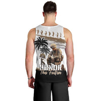 Hawaii Veterans Day Men Tank Top Honor The Fallen Flag Grunge Style LT05 - Polynesian Pride