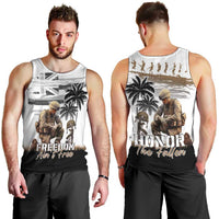 Hawaii Veterans Day Men Tank Top Honor The Fallen Flag Grunge Style LT05 - Polynesian Pride
