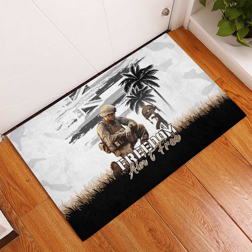 Hawaii Veterans Day Rubber Doormat Honor The Fallen Flag Grunge Style LT05 - Polynesian Pride