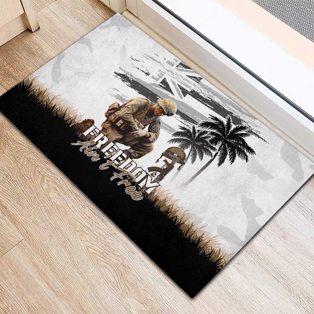 Hawaii Veterans Day Rubber Doormat Honor The Fallen Flag Grunge Style LT05 - Polynesian Pride