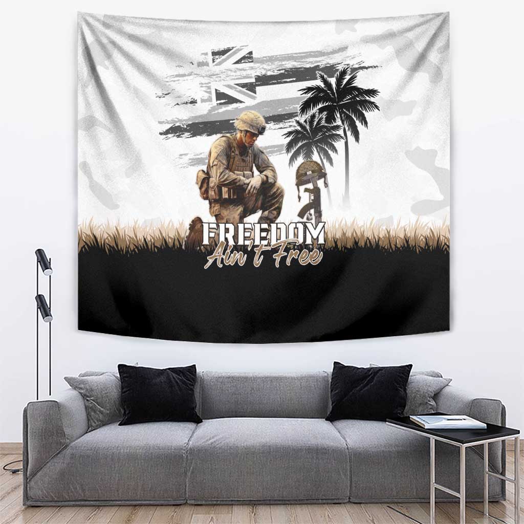 Hawaii Veterans Day Tapestry Honor The Fallen Flag Grunge Style