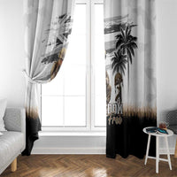 Hawaii Veterans Day Window Curtain Honor The Fallen Flag Grunge Style LT05 - Polynesian Pride