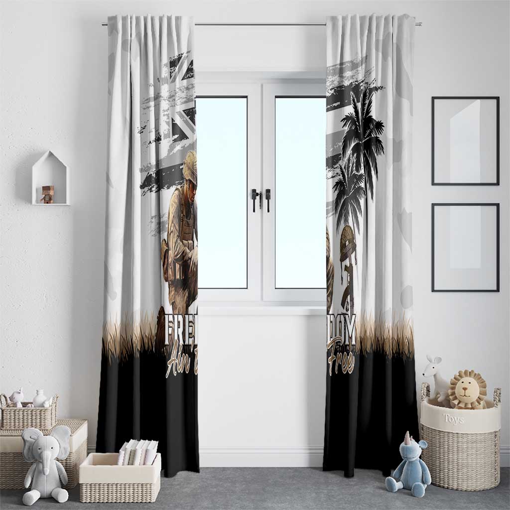 Hawaii Veterans Day Window Curtain Honor The Fallen Flag Grunge Style LT05 - Polynesian Pride