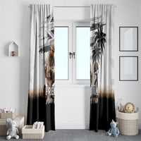 Hawaii Veterans Day Window Curtain Honor The Fallen Flag Grunge Style LT05 - Polynesian Pride