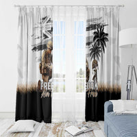 Hawaii Veterans Day Window Curtain Honor The Fallen Flag Grunge Style LT05 - Polynesian Pride