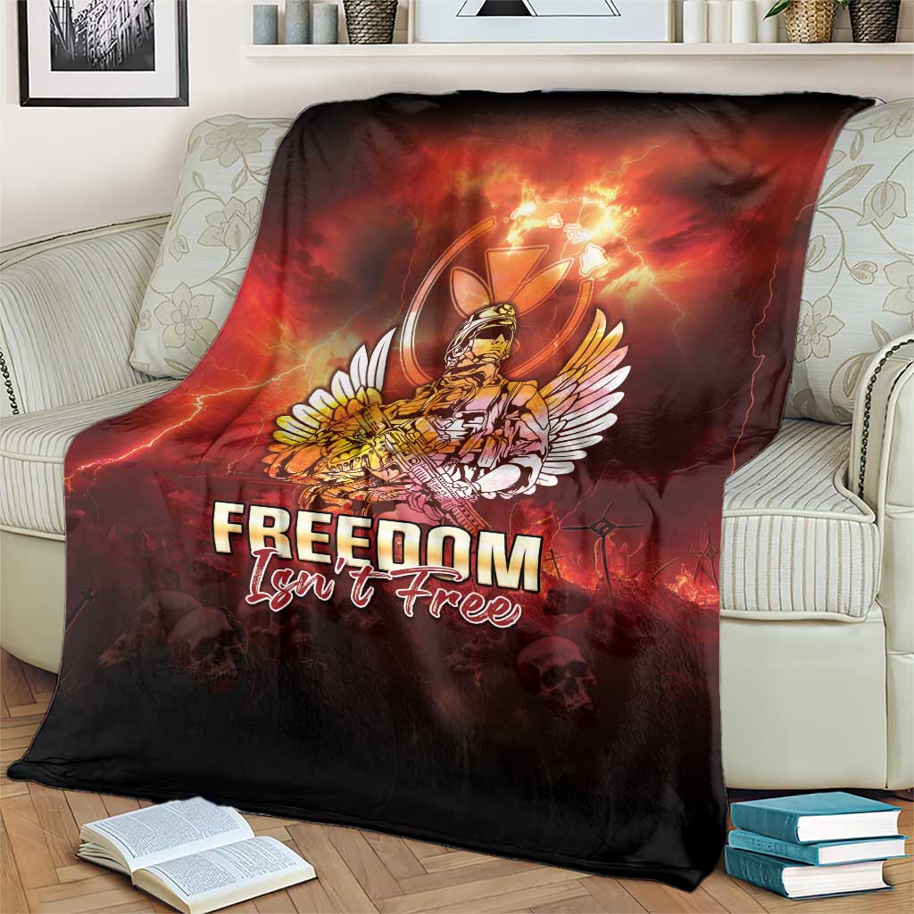Hawaii Veterans Day Blanket May We Never Forget Freedom Isn't Free LT05 - Polynesian Pride