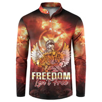 Hawaii Veterans Day Button Sweatshirt May We Never Forget Freedom Isn't Free LT05 Red - Polynesian Pride