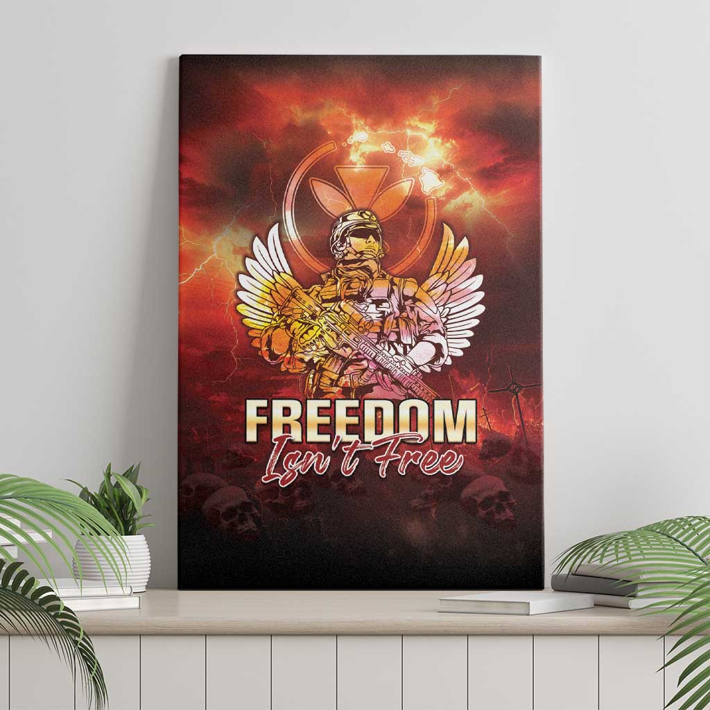 Hawaii Veterans Day Canvas Wall Art May We Never Forget Freedom Isn't Free LT05 - Polynesian Pride