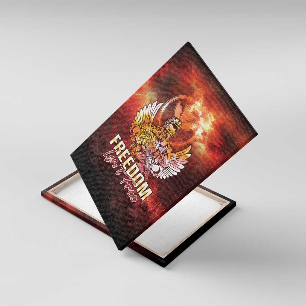 Hawaii Veterans Day Canvas Wall Art May We Never Forget Freedom Isn't Free LT05 With Frame Red - Polynesian Pride