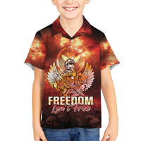 Hawaii Veterans Day Family Matching Puletasi and Hawaiian Shirt May We Never Forget Freedom Isn't Free