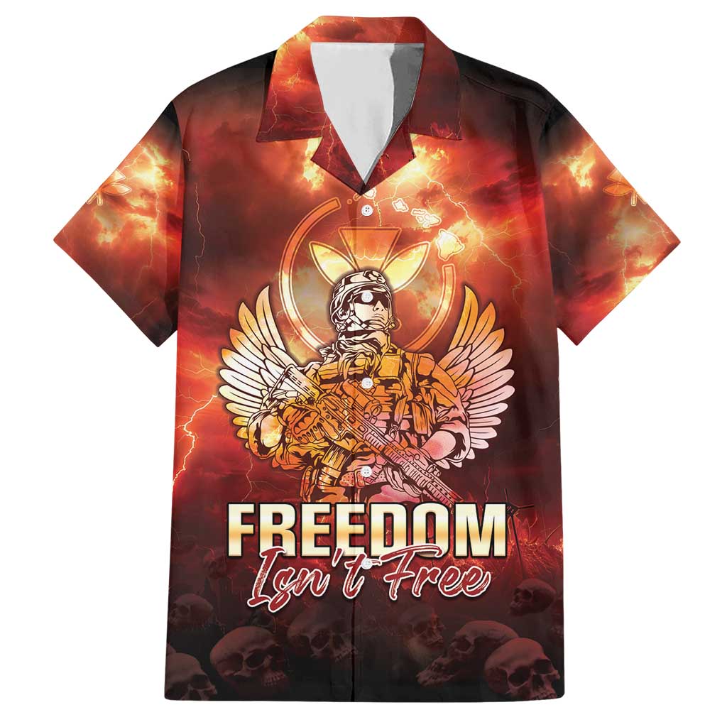 Hawaii Veterans Day Hawaiian Shirt May We Never Forget Freedom Isn't Free LT05 Red - Polynesian Pride