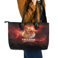 Hawaii Veterans Day Leather Tote Bag May We Never Forget Freedom Isn't Free LT05 - Polynesian Pride