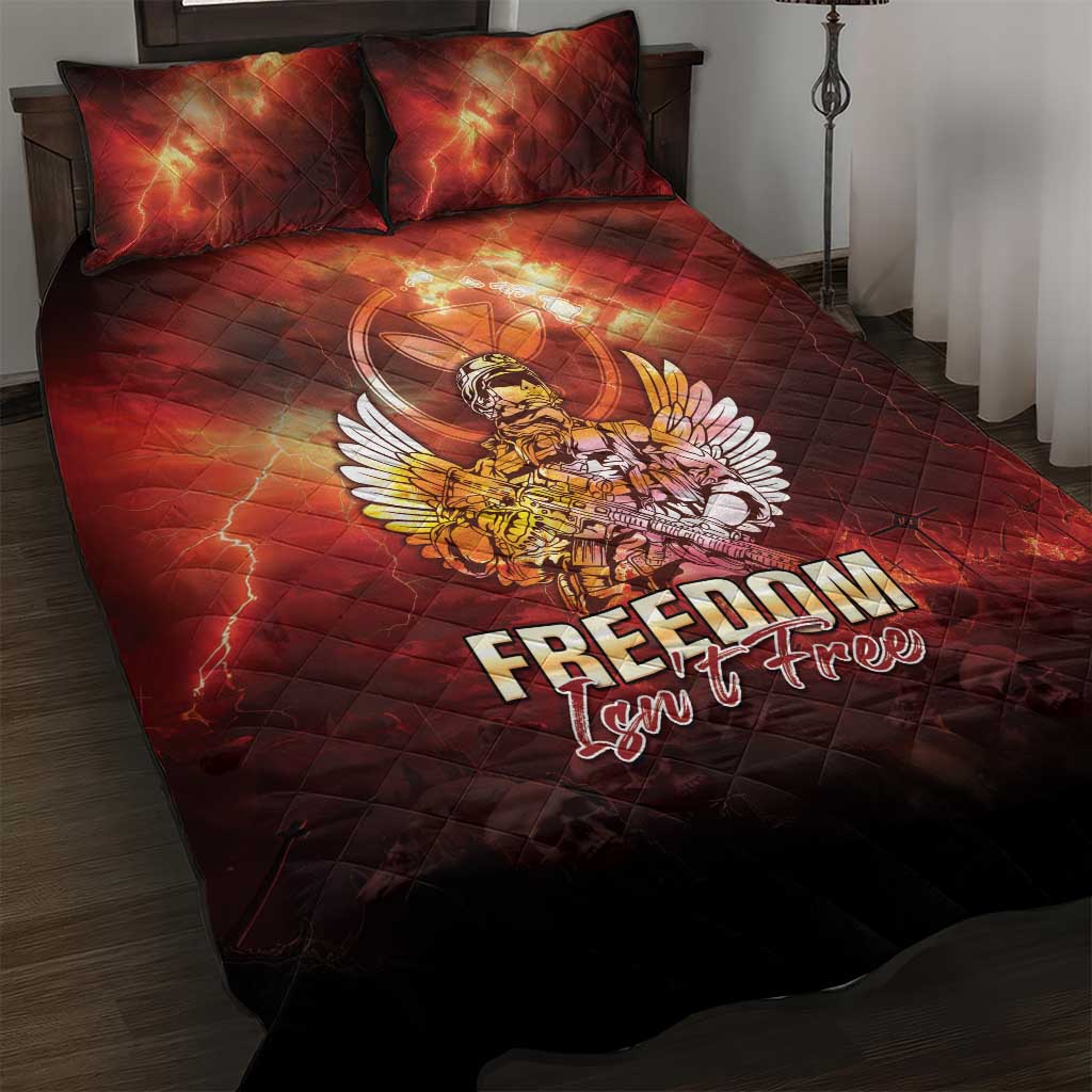 Hawaii Veterans Day Quilt Bed Set May We Never Forget Freedom Isn't Free