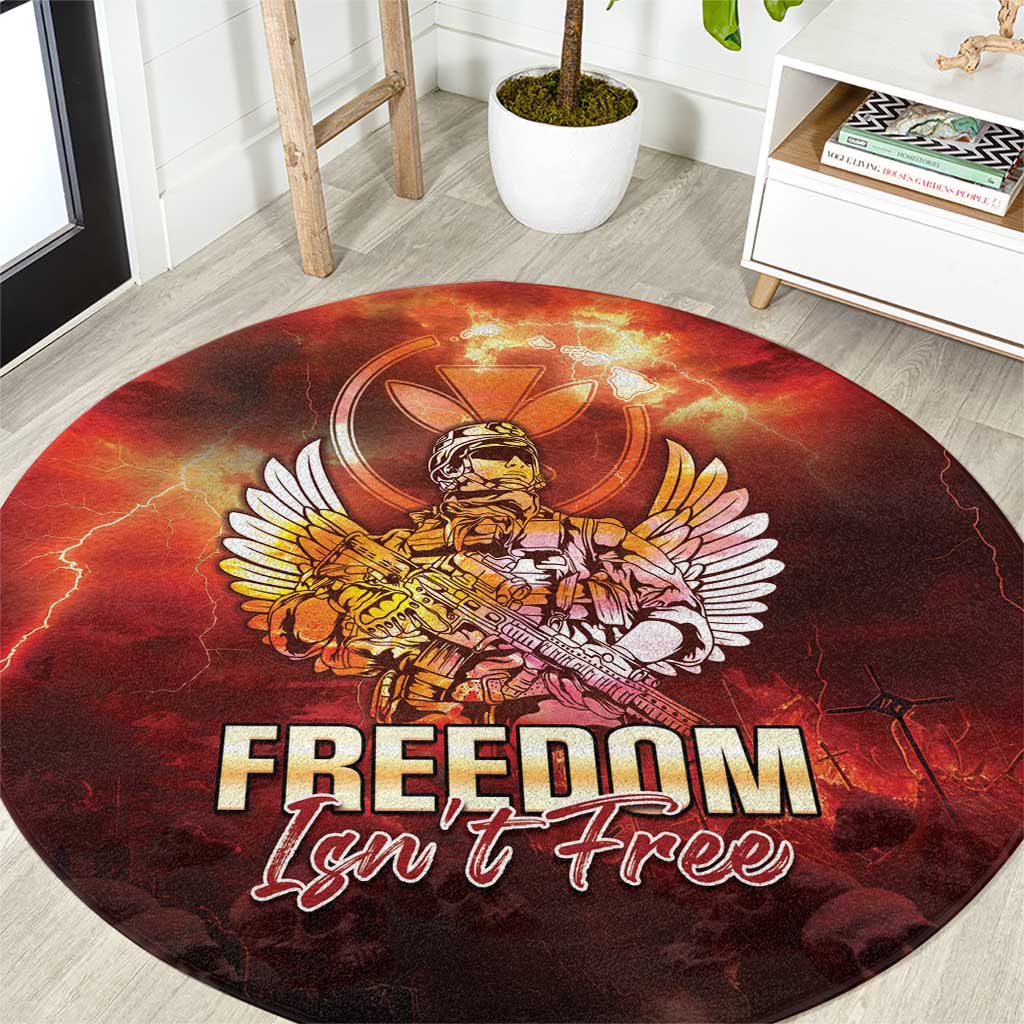 Hawaii Veterans Day Round Carpet May We Never Forget Freedom Isn't Free