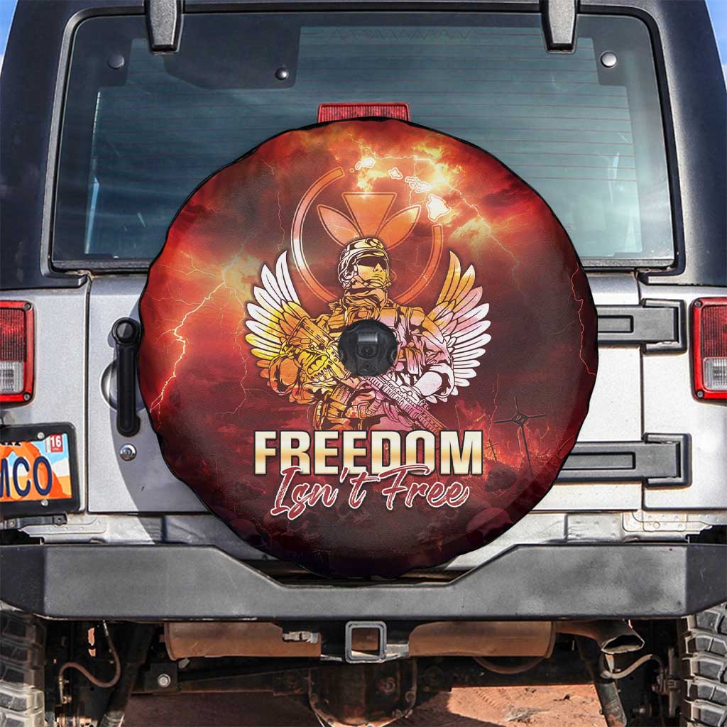 Hawaii Veterans Day Spare Tire Cover May We Never Forget Freedom Isn't Free LT05 Red - Polynesian Pride