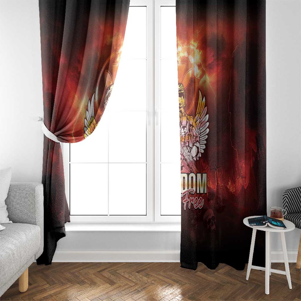 Hawaii Veterans Day Window Curtain May We Never Forget Freedom Isn't Free LT05 - Polynesian Pride