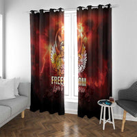 Hawaii Veterans Day Window Curtain May We Never Forget Freedom Isn't Free LT05 With Grommets Red - Polynesian Pride