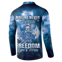 Federated States of Micronesia Veterans Day Button Sweatshirt May We Never Forget Freedom Isn't Free