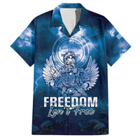 Federated States of Micronesia Veterans Day Family Matching Off Shoulder Short Dress and Hawaiian Shirt May We Never Forget Freedom Isn't Free