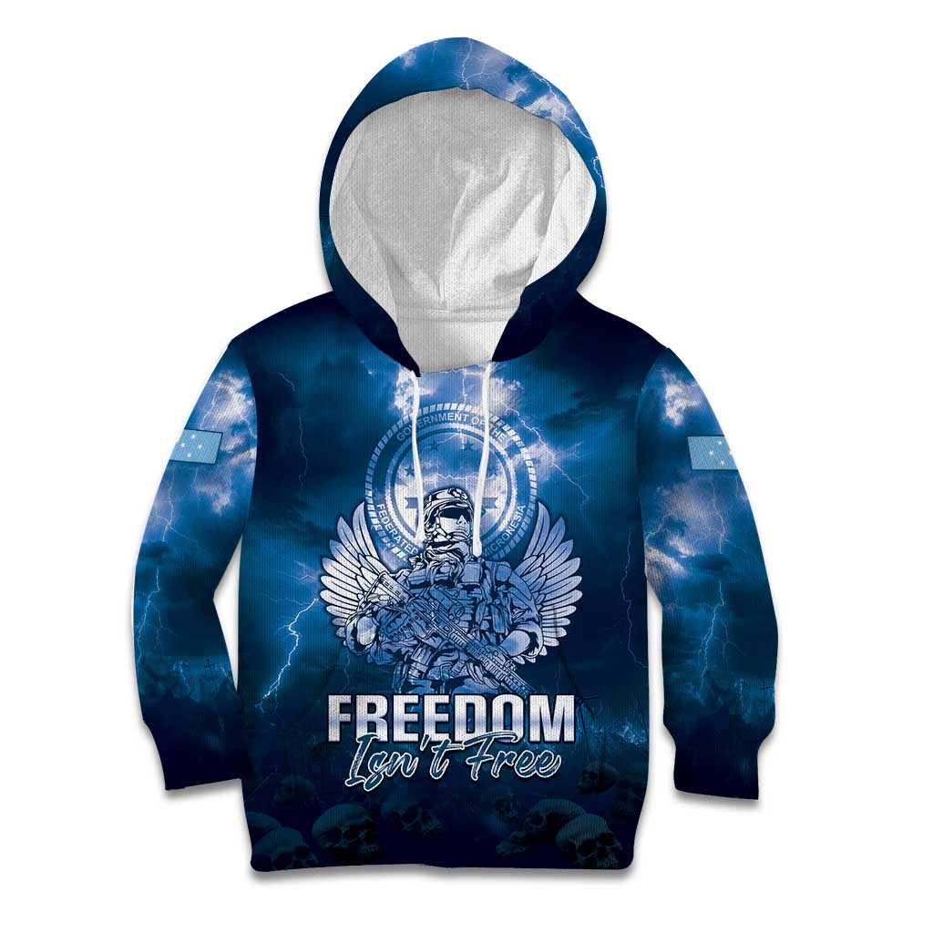 Federated States of Micronesia Veterans Day Kid Hoodie May We Never Forget Freedom Isn't Free