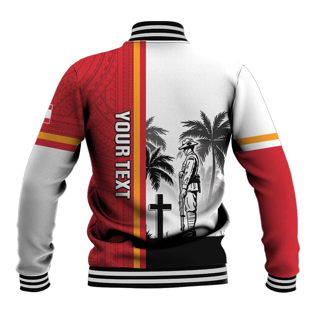 French Polynesia Armistice Day Baseball Jacket Lest We Forget Flag Style LT05 - Polynesian Pride