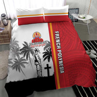 French Polynesia Armistice Day Bedding Set Lest We Forget Flag Style