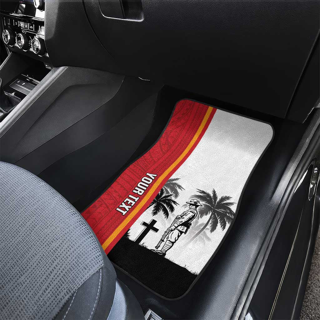 French Polynesia Armistice Day Car Mats Lest We Forget Flag Style LT05 - Polynesian Pride