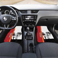 French Polynesia Armistice Day Car Mats Lest We Forget Flag Style LT05 Set 2pcs - Front Red - Polynesian Pride