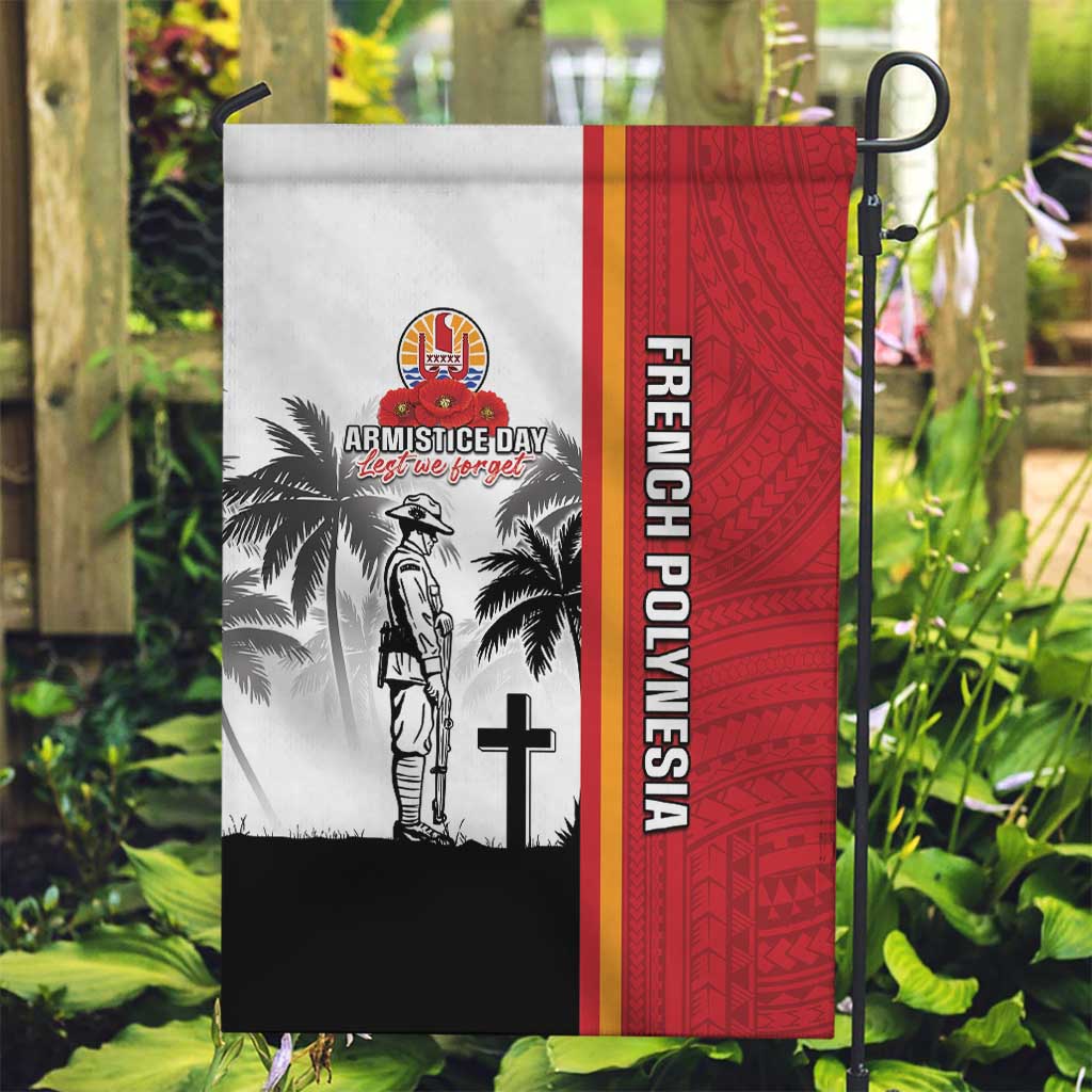 French Polynesia Armistice Day Garden Flag Lest We Forget Flag Style LT05 Garden Flag Red - Polynesian Pride