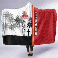 French Polynesia Armistice Day Hooded Blanket Lest We Forget Flag Style LT05 One Size Red - Polynesian Pride