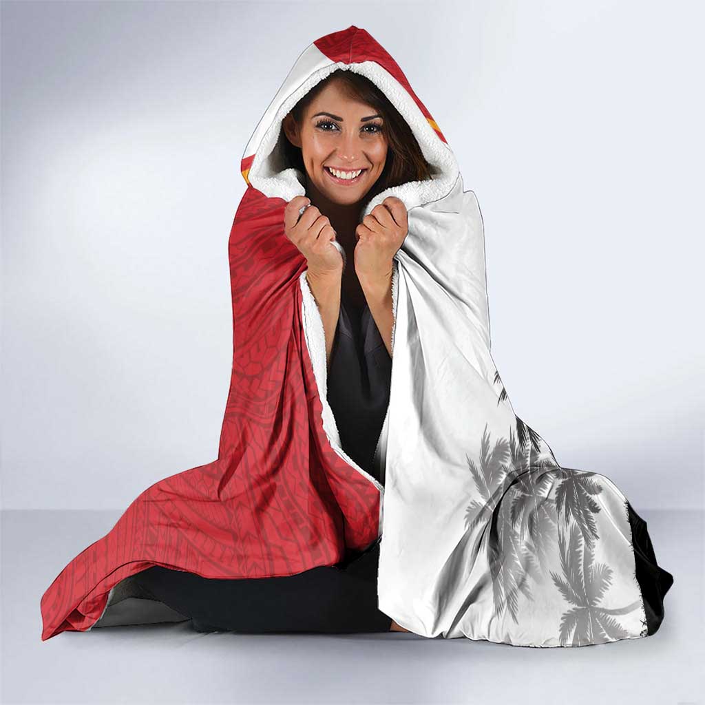 French Polynesia Armistice Day Hooded Blanket Lest We Forget Flag Style LT05 - Polynesian Pride