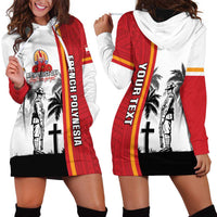 French Polynesia Armistice Day Hoodie Dress Lest We Forget Flag Style LT05 - Polynesian Pride