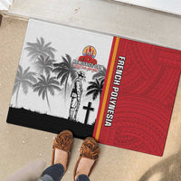 French Polynesia Armistice Day Rubber Doormat Lest We Forget Flag Style LT05 - Polynesian Pride