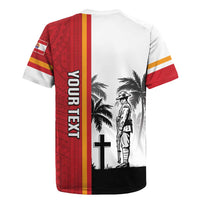 French Polynesia Armistice Day Rugby Jersey Lest We Forget Flag Style LT05 - Polynesian Pride