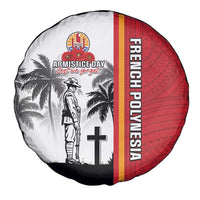 French Polynesia Armistice Day Spare Tire Cover Lest We Forget Flag Style LT05 - Polynesian Pride