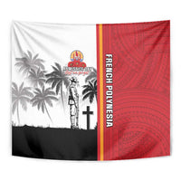 French Polynesia Armistice Day Tapestry Lest We Forget Flag Style