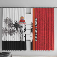 French Polynesia Armistice Day Window Curtain Lest We Forget Flag Style LT05 With Hooks Red - Polynesian Pride