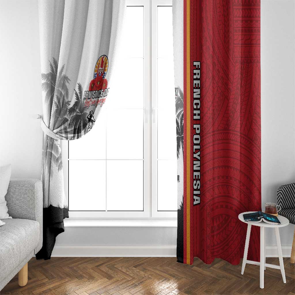 French Polynesia Armistice Day Window Curtain Lest We Forget Flag Style LT05 - Polynesian Pride
