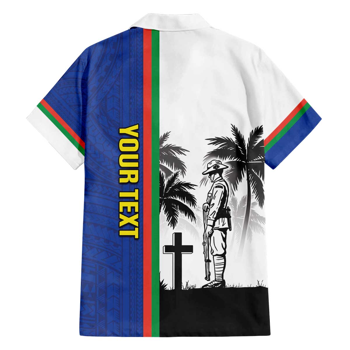 New Caledonia Armistice Day Family Matching Off The Shoulder Long Sleeve Dress and Hawaiian Shirt Lest We Forget Flag Style