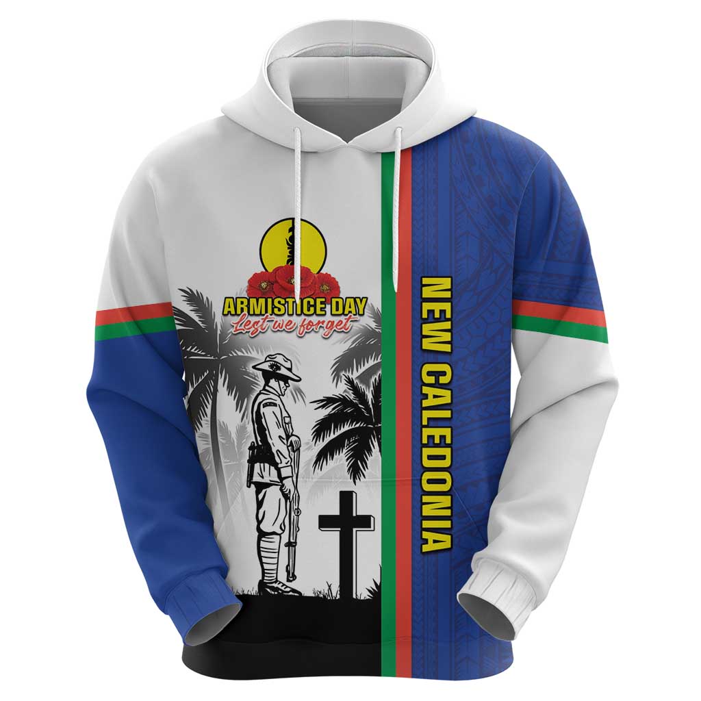 New Caledonia Armistice Day Hoodie Lest We Forget Flag Style