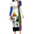 New Caledonia Armistice Day Long Sleeve Bodycon Dress Lest We Forget Flag Style