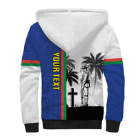 New Caledonia Armistice Day Sherpa Hoodie Lest We Forget Flag Style