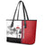 Wallis and Futuna Armistice Day Leather Tote Bag Lest We Forget Flag Style