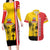 Marquesas Islands Armistice Day Couples Matching Long Sleeve Bodycon Dress and Hawaiian Shirt Lest We Forget Flag Style